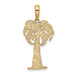14K Yellow Gold Palm Tree Pendant - (A85-368) 14K Yellow Gold Palm Tree Pendant - (A85-368)