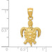 14K Yellow Gold Turtle Pendant - (A85-471)