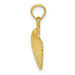 14K Yellow Gold Scallop Shell Pendant 12mm width - (A85-484)