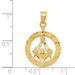 14k Yellow Gold Masonic Symbol In Wreath Pendant - (A85-830)