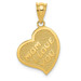 14k Yellow Gold Polished Mom I Love You/Cross Reversible Heart Pendant - (A85-853) 14k Yellow Gold Polished Mom I Love You/Cross Reversible Heart Pendant - (A85-853)