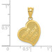 14k Yellow Gold Polished Mom I Love You/Cross Reversible Heart Pendant - (A85-853) 14k Yellow Gold Polished Mom I Love You/Cross Reversible Heart Pendant - (A85-853)