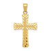 14k Yellow Gold Diamond-cut Latin Cross Pendant - (A85-866) 14k Yellow Gold Diamond-cut Latin Cross Pendant - (A85-866)