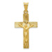 14K Yellow Gold Polished Satin and Diamond-cut Crucifix Pendant 35.5mm length - (A85-878) 14K Yellow Gold Polished Satin and Diamond-cut Crucifix Pendant 35.5mm length - (A85-878)