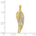 14k Yellow Gold Polished Two Level Angel Wing Pendant - (A86-300) 14k Yellow Gold Polished Two Level Angel Wing Pendant - (A86-300)