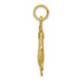 10K Yellow Gold Anchor In A Wheel Charm - (A86-683)