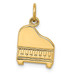 14K Yellow Gold Piano Charm - (A86-743) 14K Yellow Gold Piano Charm - (A86-743)
