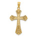14K Yellow Gold Rhodium Reversible Cross Pendant - (A86-947) 14K Yellow Gold Rhodium Reversible Cross Pendant - (A86-947)