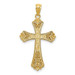 14K Yellow Gold Rhodium Reversible Cross Pendant - (A86-947) 14K Yellow Gold Rhodium Reversible Cross Pendant - (A86-947)