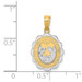 14K Yellow Gold Yellow & White Gold Two-tone Baptism Pendant - (A87-122)