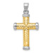 14K Yellow Gold Two-tone Reversible Cross - (A87-149) 14K Yellow Gold Two-tone Reversible Cross - (A87-149)