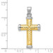 14K Yellow Gold Two-tone Reversible Cross - (A87-149) 14K Yellow Gold Two-tone Reversible Cross - (A87-149)