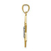 14K Two-tone Gold Polished Star of David with Chai Pendant - (A87-242) 14K Two-tone Gold Polished Star of David with Chai Pendant - (A87-242)