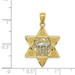 14K Two-tone Gold Polished Star of David with Chai Pendant - (A87-242) 14K Two-tone Gold Polished Star of David with Chai Pendant - (A87-242)