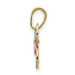 14K Yellow Gold Yellow & Rose gold with Rhodium Diamond-cut Butterfly Pendant - (A87-259) 14K Yellow Gold Yellow & Rose gold with Rhodium Diamond-cut Butterfly Pendant - (A87-259)