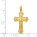 10K Yellow Gold Polished and Textured Crucifix Pendant - (A88-216) 10K Yellow Gold Polished and Textured Crucifix Pendant - (A88-216)