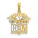 14K Yellow Gold Registered Nurse Charm Pendant - (A89-994) 14K Yellow Gold Registered Nurse Charm Pendant - (A89-994)