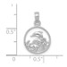 14K White Gold Double Dolphin Circle Pendant - (A90-835) 14K White Gold Double Dolphin Circle Pendant - (A90-835)