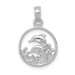 14K White Gold Double Dolphin Circle Pendant - (A90-835) 14K White Gold Double Dolphin Circle Pendant - (A90-835)