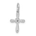 14K White Gold Diamond Accent Cross Charm - (A97-327) 14K White Gold Diamond Accent Cross Charm - (A97-327)