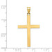 14K Yellow Gold Engravable Cross Charm - (A98-257)