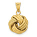 14k Yellow Gold Polished Textured Love Knot Pendant - (A98-380)