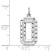 14K White Gold Large Diamond-cut Number 0 Charm Pendant - (A98-490)