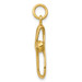 14K Yellow Gold Polished Cross Charm 26mm length - (A98-860) 14K Yellow Gold Polished Cross Charm 26mm length - (A98-860)