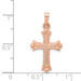 14K Rose Gold Heart Hollow Cross Pendant - (A99-967) 14K Rose Gold Heart Hollow Cross Pendant - (A99-967)