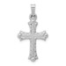 14K White Gold Textured and Polished Fleur de lis Cross Pendant - (A99-979) 14K White Gold Textured and Polished Fleur de lis Cross Pendant - (A99-979)