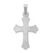 14K White Gold Textured and Polished Fleur de lis Cross Pendant - (A99-979) 14K White Gold Textured and Polished Fleur de lis Cross Pendant - (A99-979)