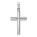 14K White Gold Brushed and Polished Hollow Latin Cross Pendant - (B11-352)