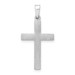 14K White Gold Brushed and Polished Hollow Latin Cross Pendant - (B11-352)