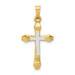 14K Two-tone Gold Hollow Cross Pendant 28mm length - (B11-377) 14K Two-tone Gold Hollow Cross Pendant 28mm length - (B11-377)