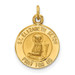 14K Yellow Gold Saint Elizabeth Seton Medal Charm 12mm width - (B11-584)