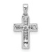 14K White Gold Diamond Accent Cross Pendant - (B13-576)