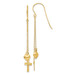 14K Yellow Gold Ropa Chain Puffed Heart & Diamond-cut Cross Dangle Earrings - (B36-912)