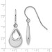 14K White Gold Teardrop Hollow Dangle Earrings - (B42-287)