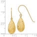 14K Yellow Gold Puff Teardrop Earrings - (B42-301)