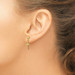 14K Yellow Gold Polished & Textured Cross Earrings - (B44-332) 14K Yellow Gold Polished & Textured Cross Earrings - (B44-332)