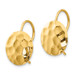14K Yellow Gold Hammered Circle Disc Earrings - (B44-505)
