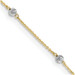 14K Two-tone Gold Diamond-cut Beads with 1'' extension Anklet - Length 9'' inches - (C63-999) 14K Two-tone Gold Diamond-cut Beads with 1'' extension Anklet - Length 9'' inches - (C63-999)