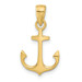 14K Yellow Gold Anchor Pendant - (A83-156)