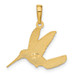14K Yellow Gold Hummingbird In Flight Pendant - (A83-237)
