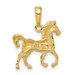 14K Yellow Gold Standing Horse Pendant - (A83-240) 14K Yellow Gold Standing Horse Pendant - (A83-240)