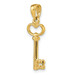14K Yellow Gold 3-D Key Pendant - (A83-354)