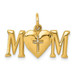 14K Yellow Gold Polished Mom with Cross Charm - (A83-383)