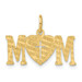 14K Yellow Gold Polished Mom with Cross Charm - (A83-383)