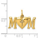 14K Yellow Gold Polished Mom with Cross Charm - (A83-383)