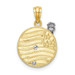 14K Two-tone Gold Small Lady Liberty On American Flag Disk Pendant - (A83-449) 14K Two-tone Gold Small Lady Liberty On American Flag Disk Pendant - (A83-449)